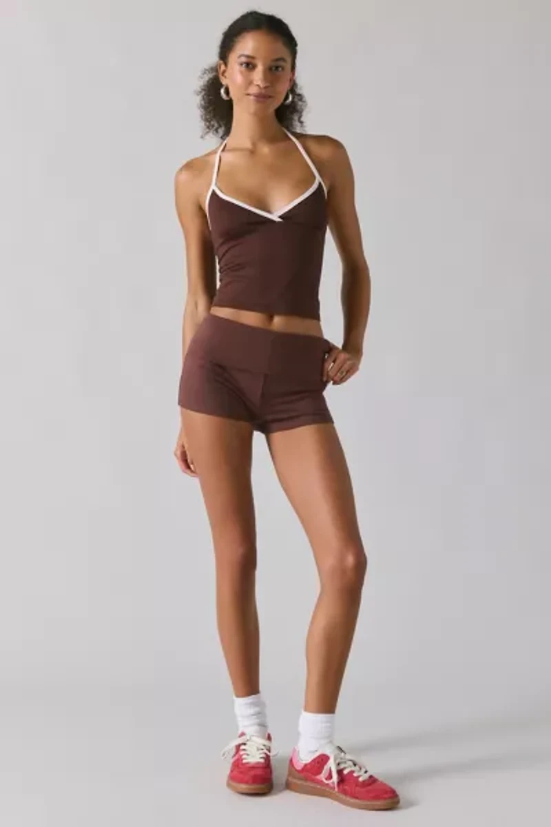 Motel Elspe Plunging Halter Crop Top