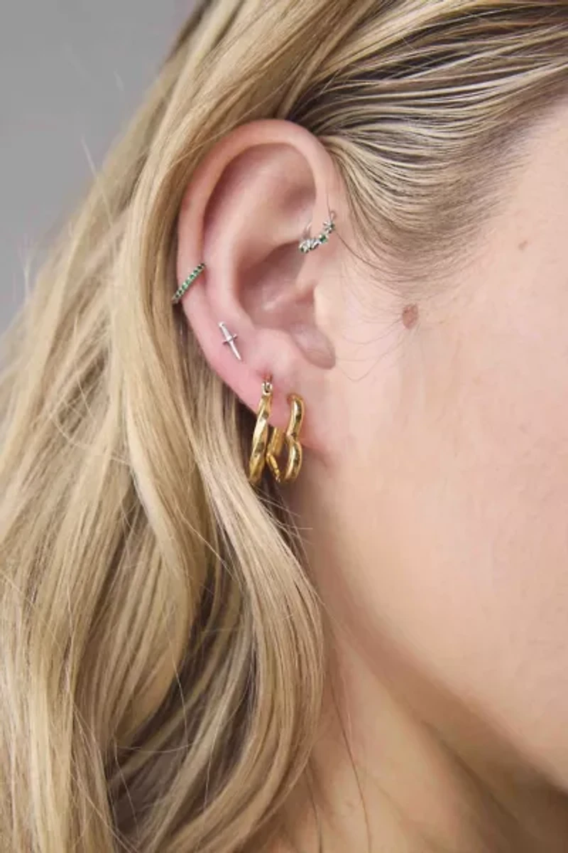Waterproof Heart Hoop Earring Set