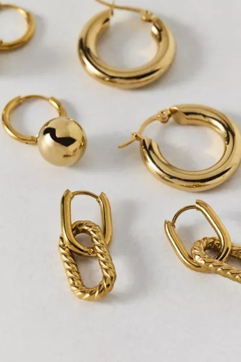 Modern Waterproof Hoop Earring Set