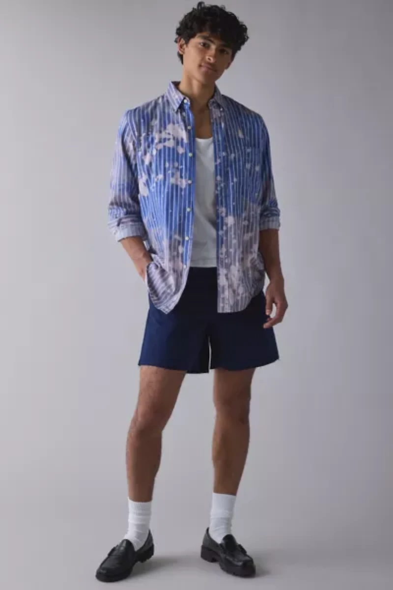 ReMADE By UO Bleach Splatter Long Sleeve Shirt