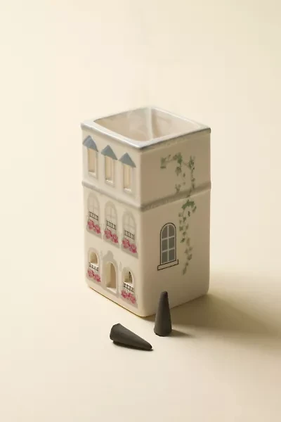 Paddywax Parisian Townhouse Cone Incense & Tea Light Holder Set