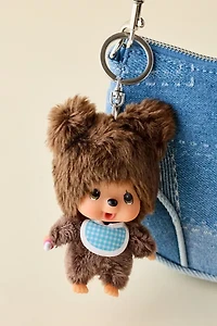 Monchhichi Friends Kuma Bear Plushie Keychain