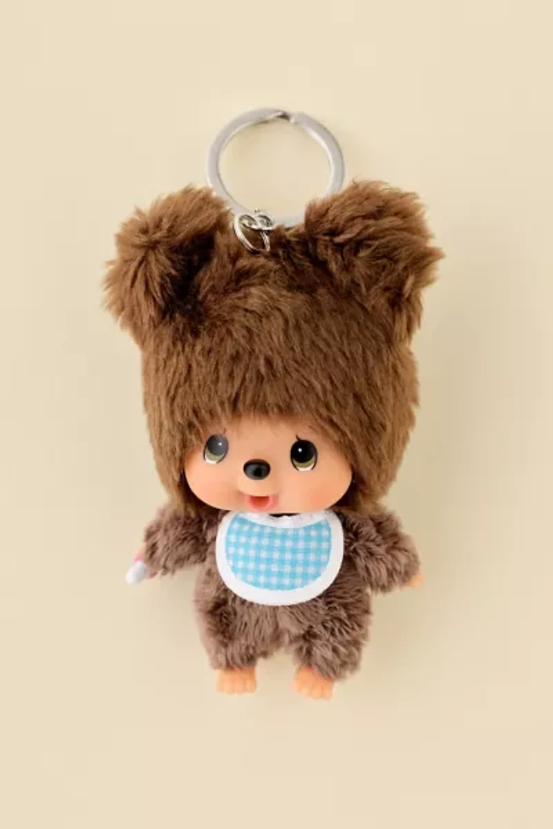 Monchhichi Friends Kuma Bear Plushie Keychain