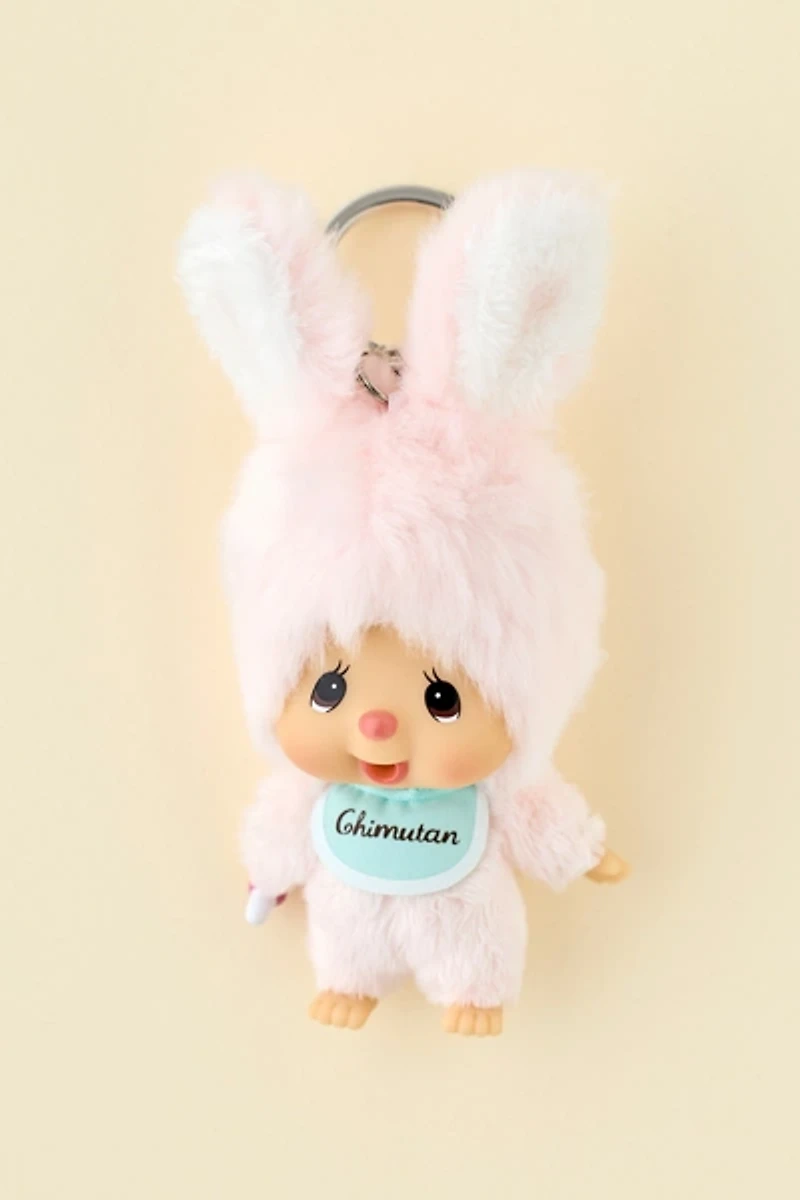 Monchhichi Friends Chimutan Bunny Plushie Keychain