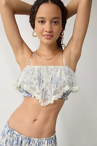 Out From Under Milla Lace-Trim Bra Top + Bloomer Pant Set