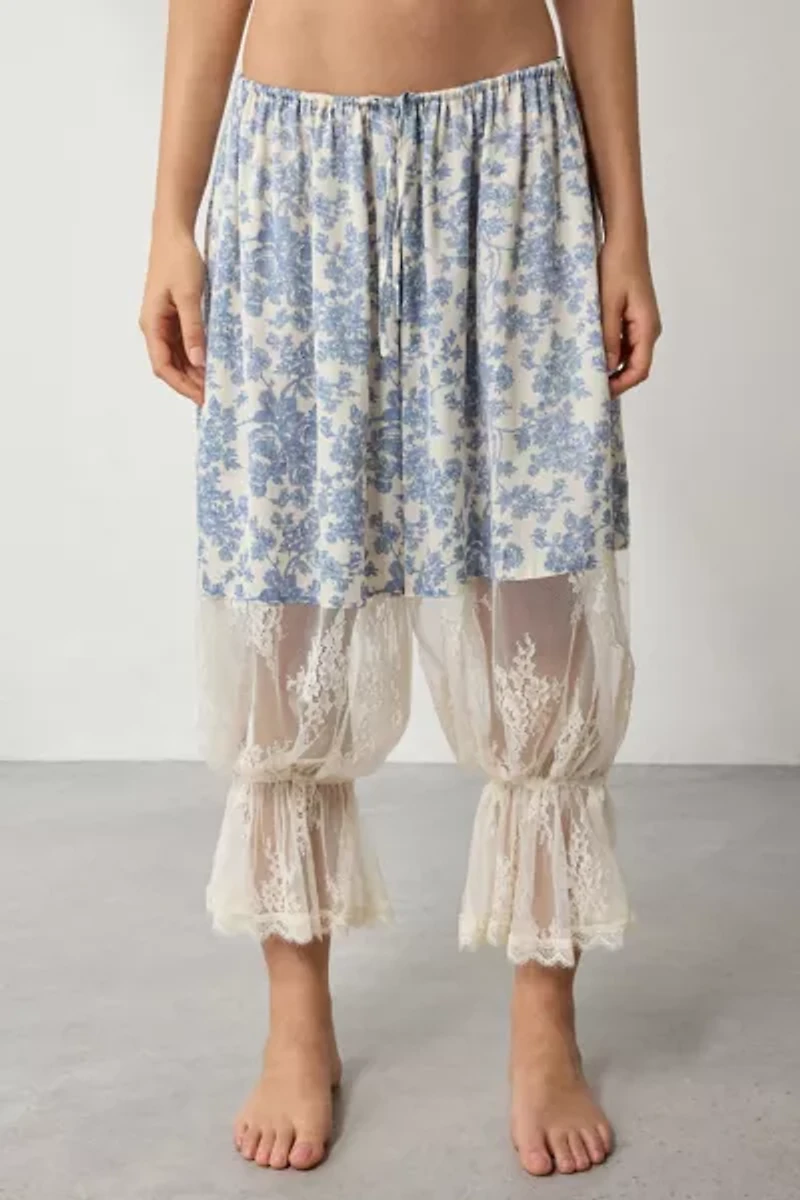 Out From Under Milla Lace-Trim Bra Top + Bloomer Pant Set