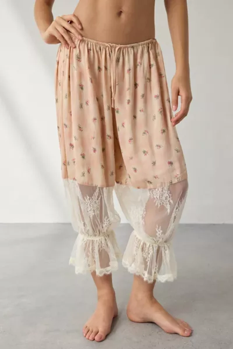 Out From Under Milla Lace-Trim Bra Top + Bloomer Pant Set