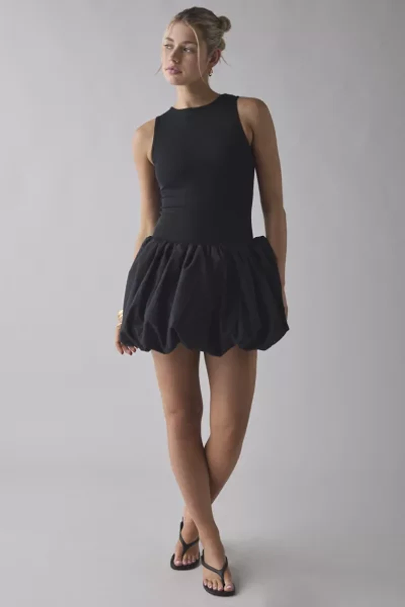Sister Jane Meadowlark Drop Waist Bubble Mini Dress