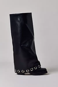 Azalea Wang Elliot Grommet Fold-Over Boot