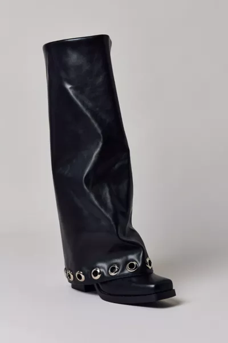 Azalea Wang Elliot Grommet Fold-Over Boot