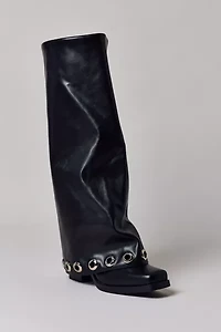 Azalea Wang Elliot Grommet Fold-Over Boot