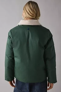 PASTICHE Land Waxed Cotton Puffer Barn Jacket