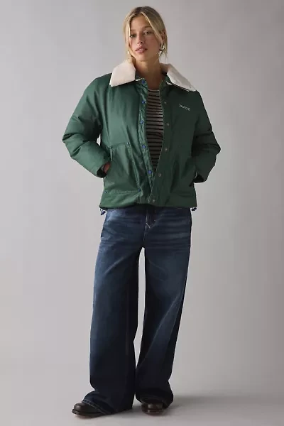 PASTICHE Land Waxed Cotton Puffer Barn Jacket
