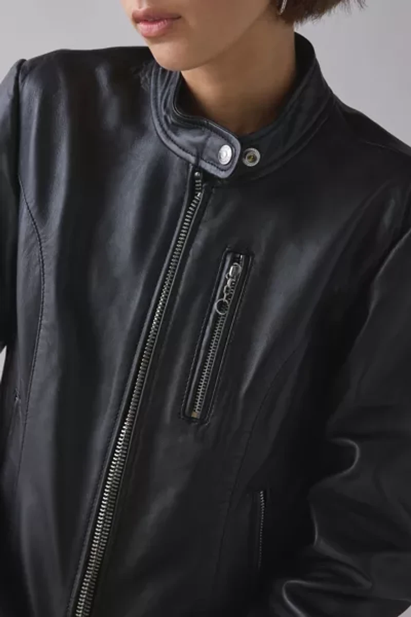 Schott Lambskin Leather Moto Jacket