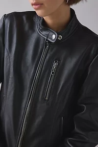 Schott Lambskin Leather Moto Jacket