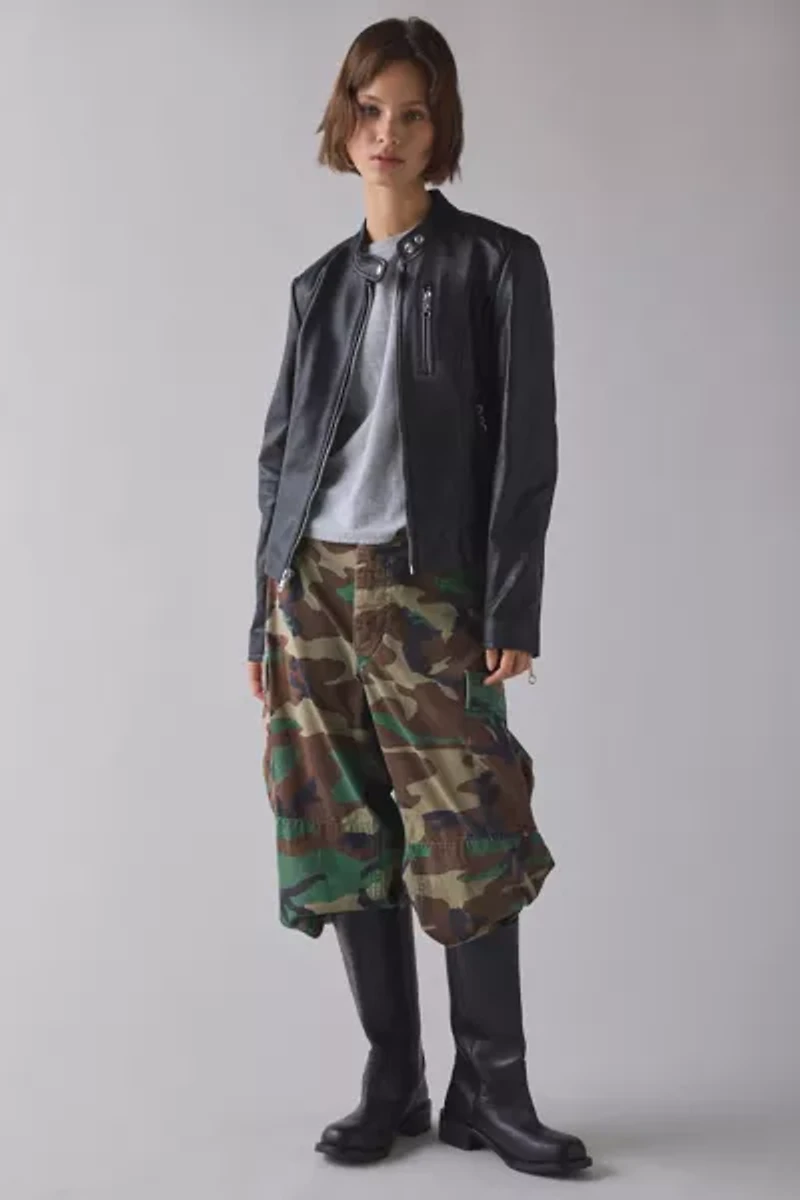 Schott Lambskin Leather Moto Jacket