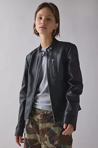 Schott Lambskin Leather Moto Jacket