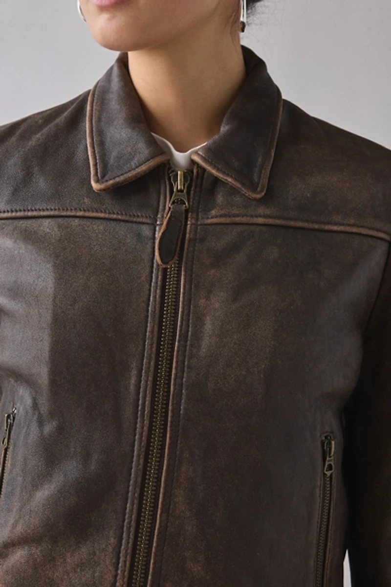Schott NZ Lambskin Leather Flight Jacket