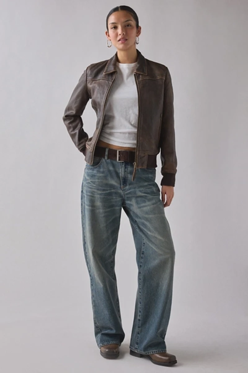 Schott NZ Lambskin Leather Flight Jacket