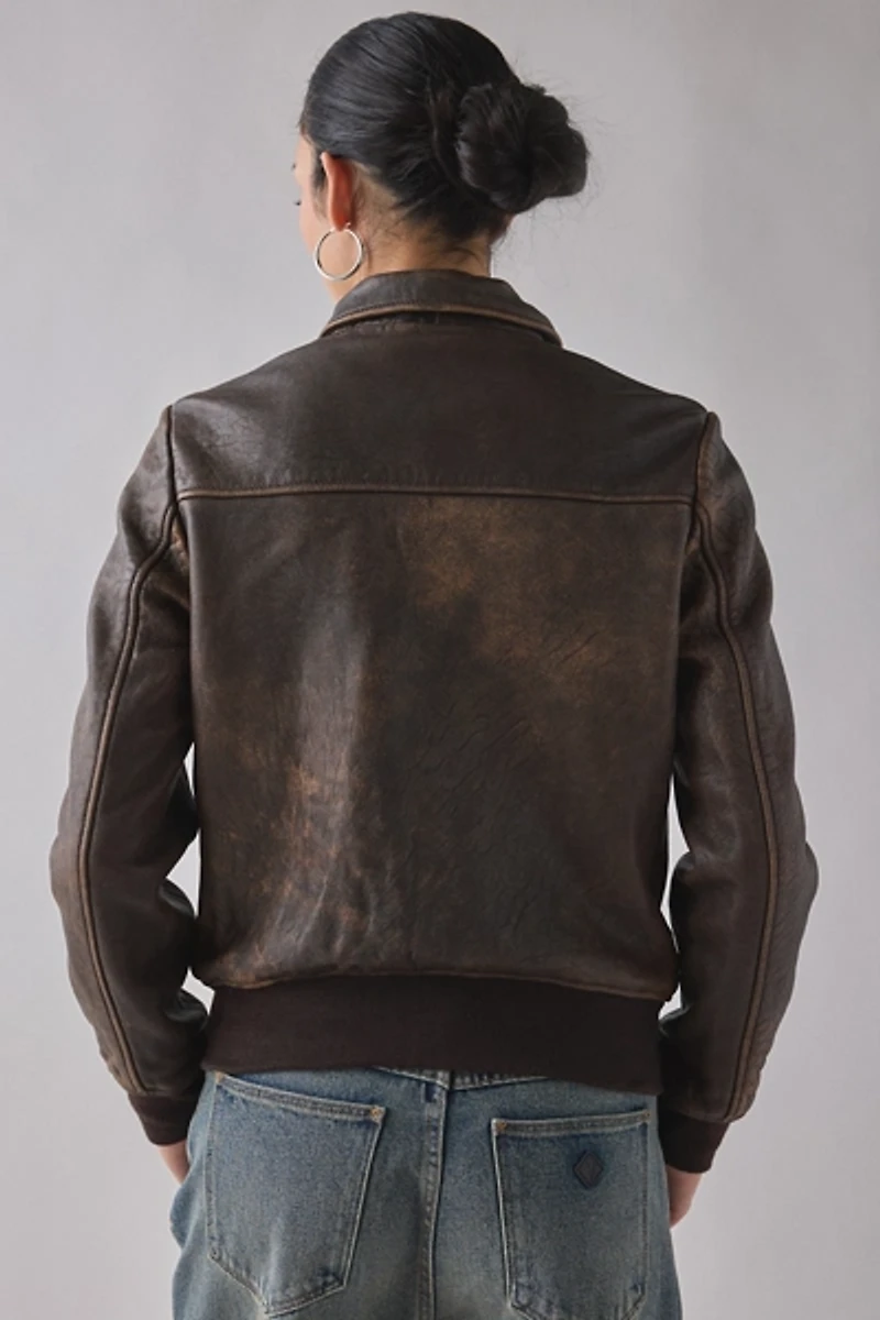 Schott NZ Lambskin Leather Flight Jacket
