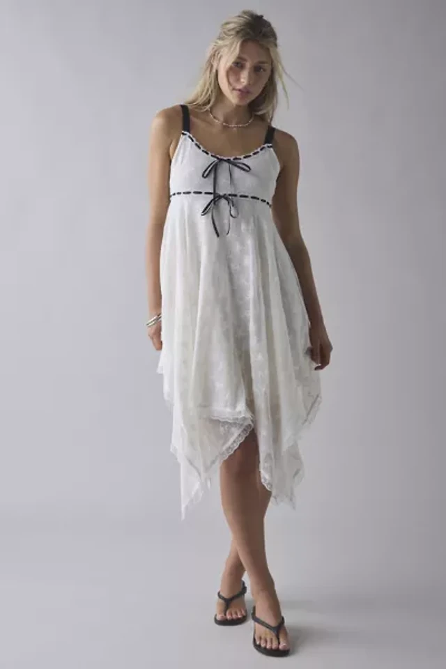 Kimchi Blue Hartley Lace Hanky Hem Babydoll Midi Dress | Pacific City