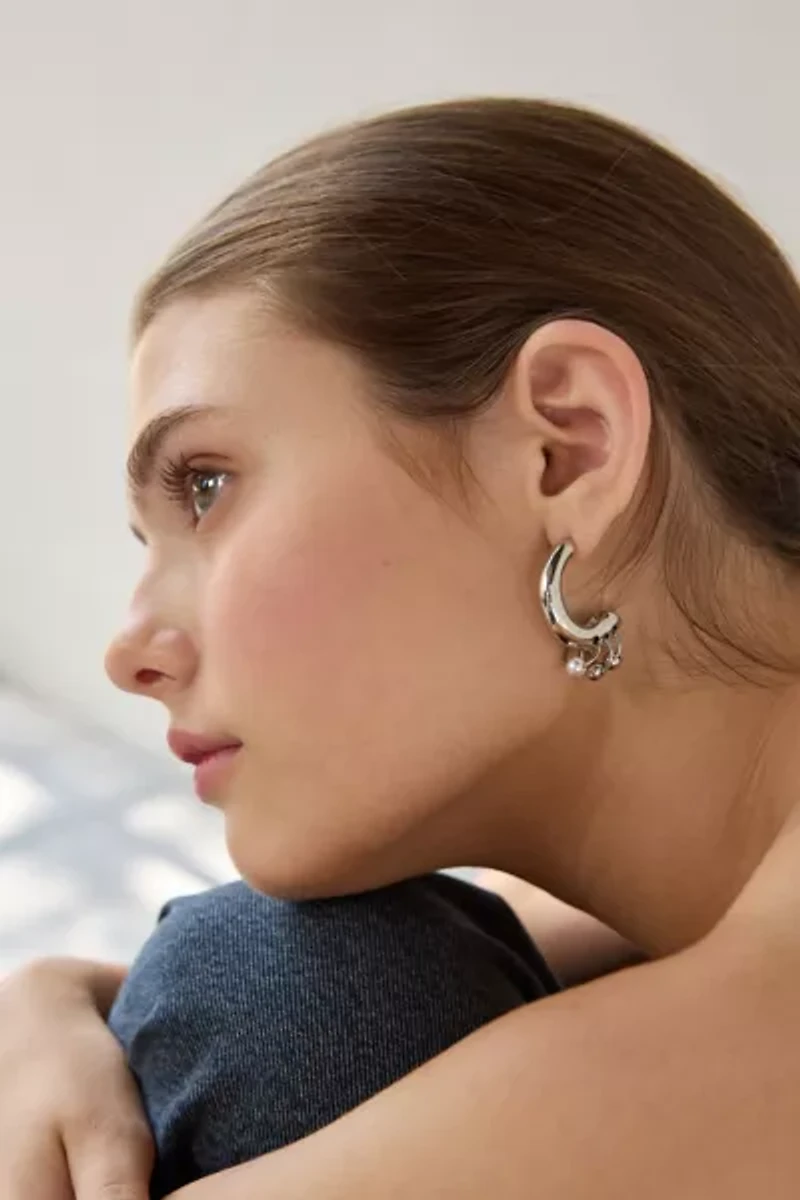 Pierced Front/Back Hoop Earring