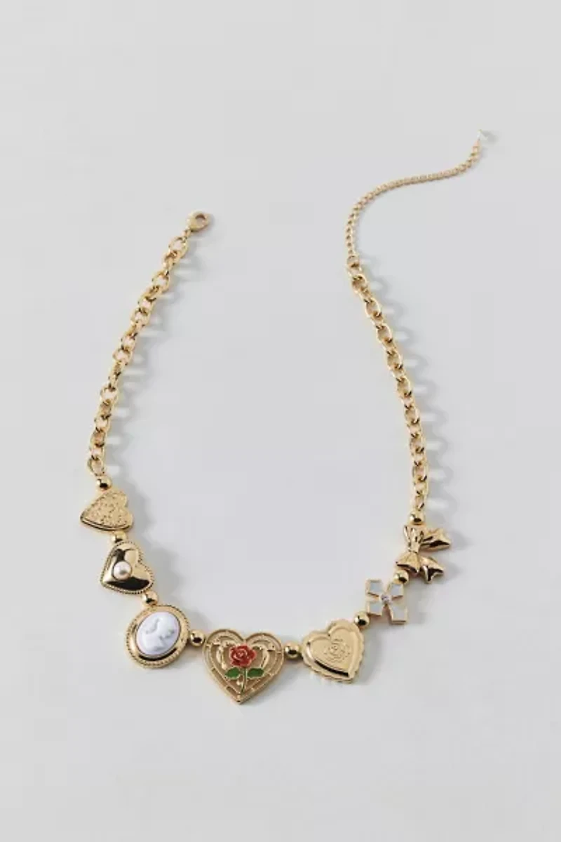 Belladona Cameo Heart Locket Necklace