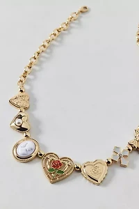 Belladona Cameo Heart Locket Necklace