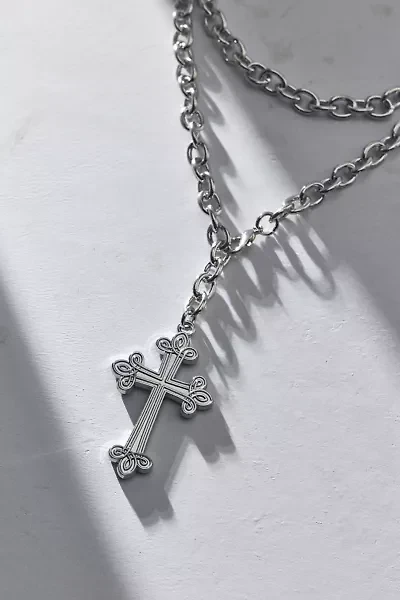 Christa Cross Pendant Wrap Necklace