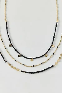 Cara Long Bead Layering Necklace Set