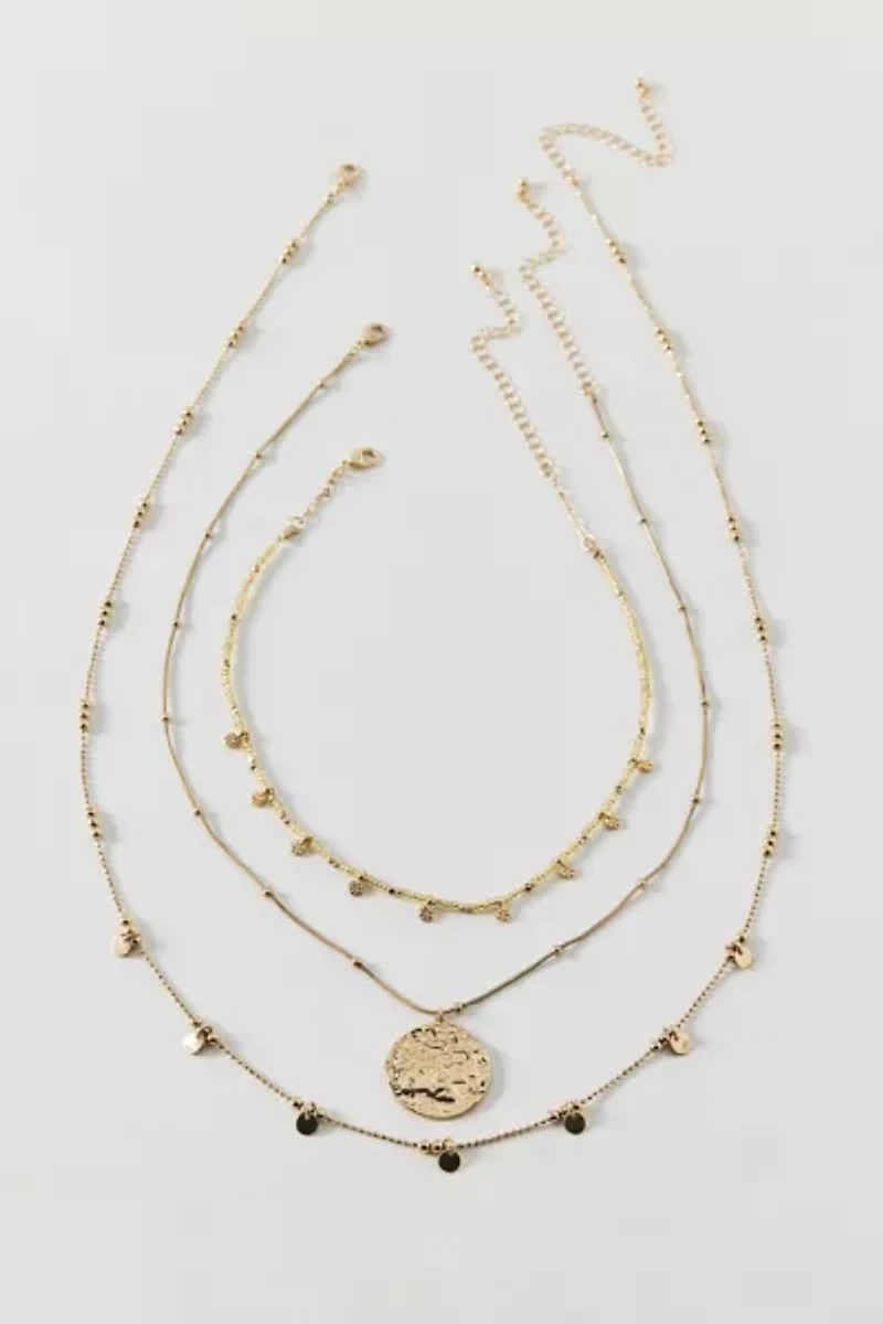 Liza Long Metal Pendant Layering Necklace Set