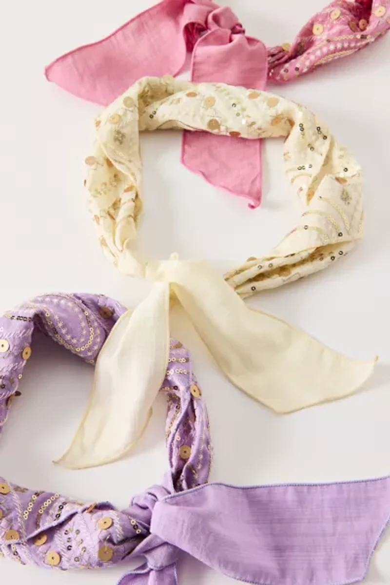 Romy Gold Embellished Headscarf