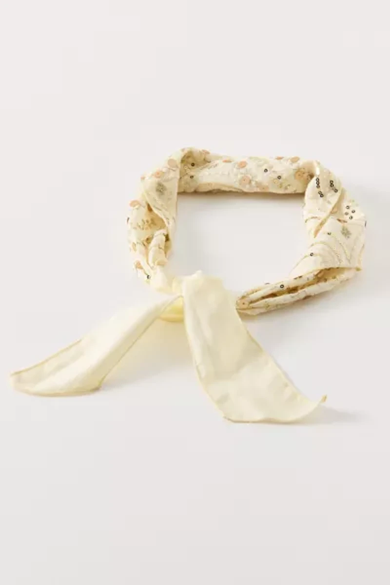 Romy Gold Embellished Headscarf
