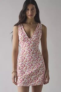 Glamorous Ditsy Floral Plunge Slip Mini Dress