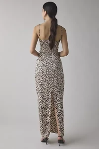 Glamorous Leopard Print Satin Slip Maxi Dress