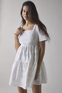 Glamorous Open Tie-Back Bow Babydoll Mini Dress