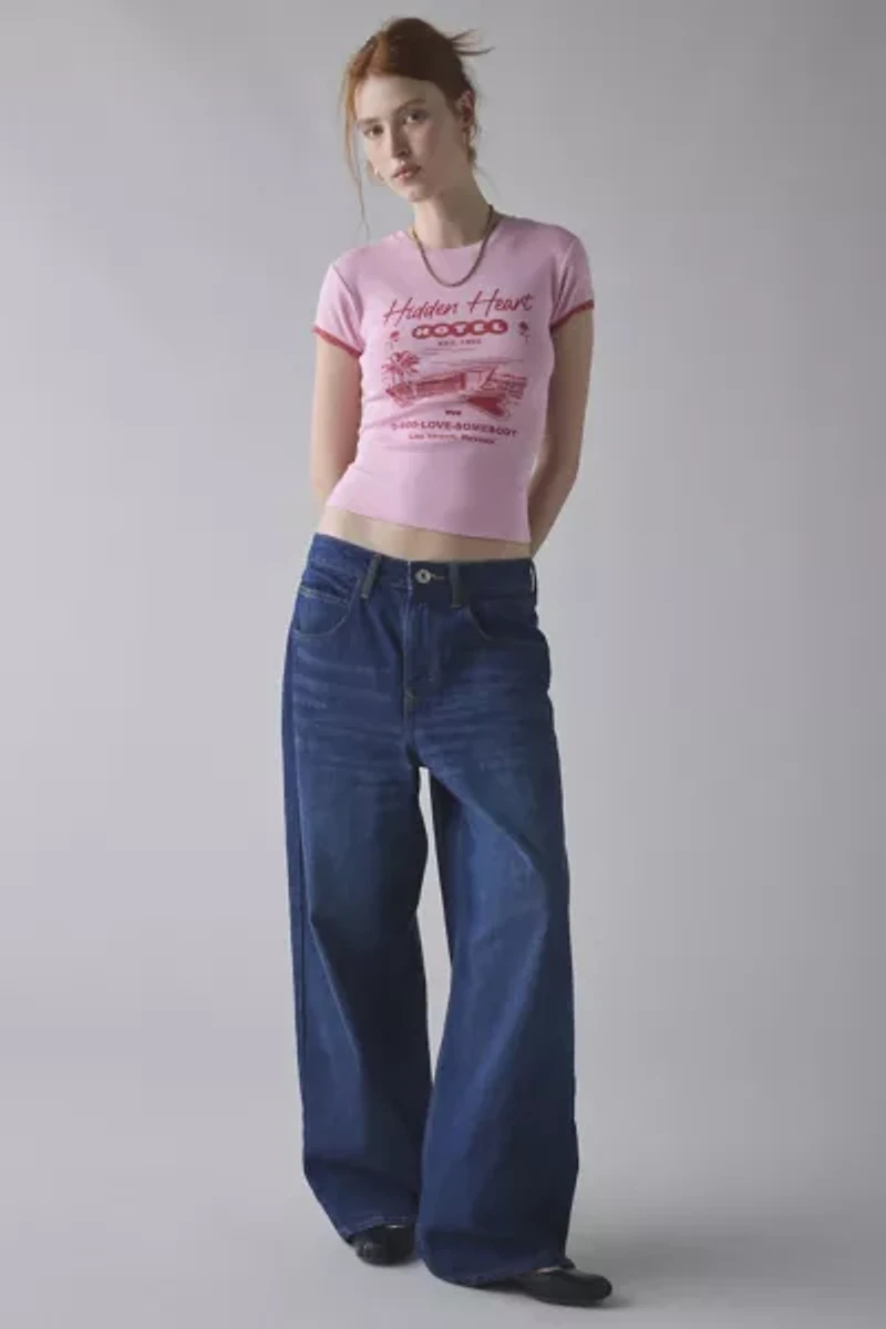 Hidden Heart Hotel Graphic Baby Tee