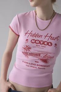 Hidden Heart Hotel Graphic Baby Tee