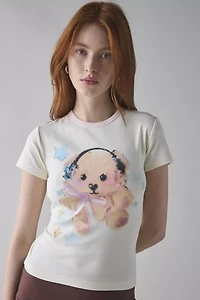 DJ Teddy Bear Graphic Baby Tee