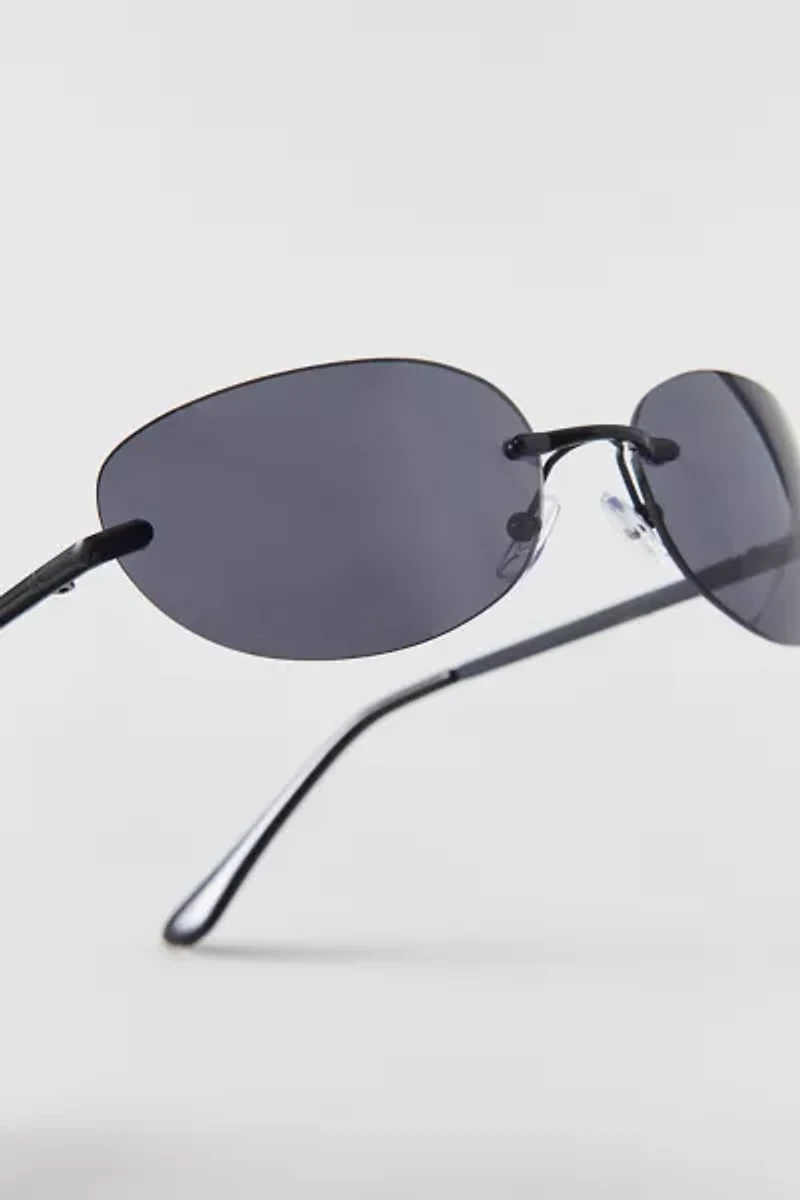 Harlow Rimless Oval Sunglasses