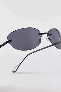Harlow Rimless Oval Sunglasses