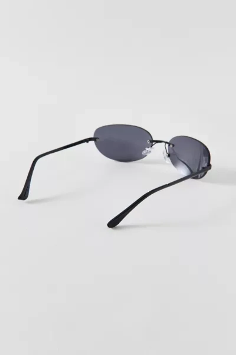 Harlow Rimless Oval Sunglasses
