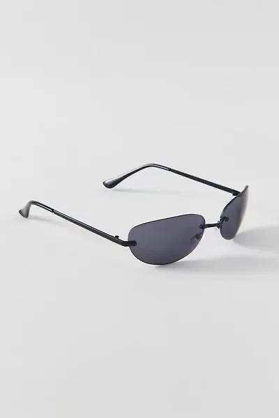 Harlow Rimless Oval Sunglasses