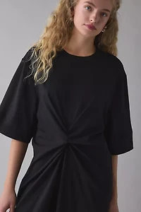 Glamorous Knotted-Front Jersey Knit Midi Dress