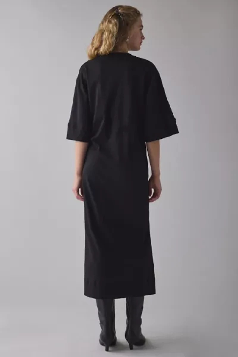 Glamorous Knotted-Front Jersey Knit Midi Dress