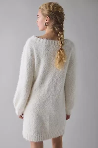 Glamorous Cable Knit Boatneck Sweater Mini Dress
