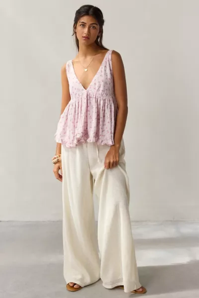 Out From Under Beachy Keen Plunge Babydoll Tank Top