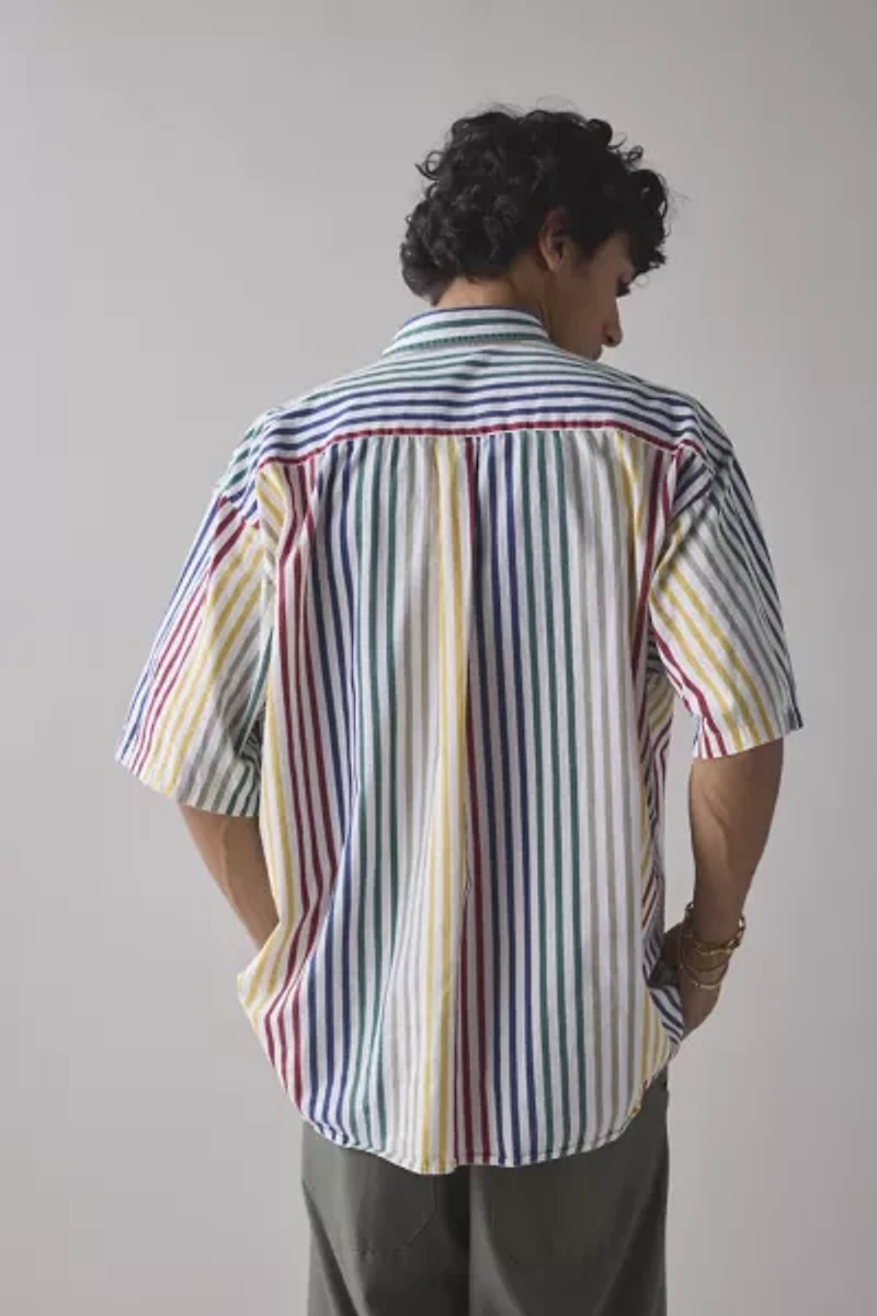 Vintage By UO Assorted Striped Short Sleeve Shirt