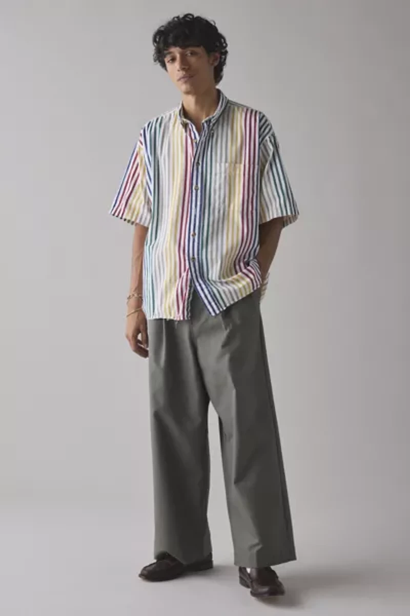 Vintage By UO Assorted Striped Short Sleeve Shirt