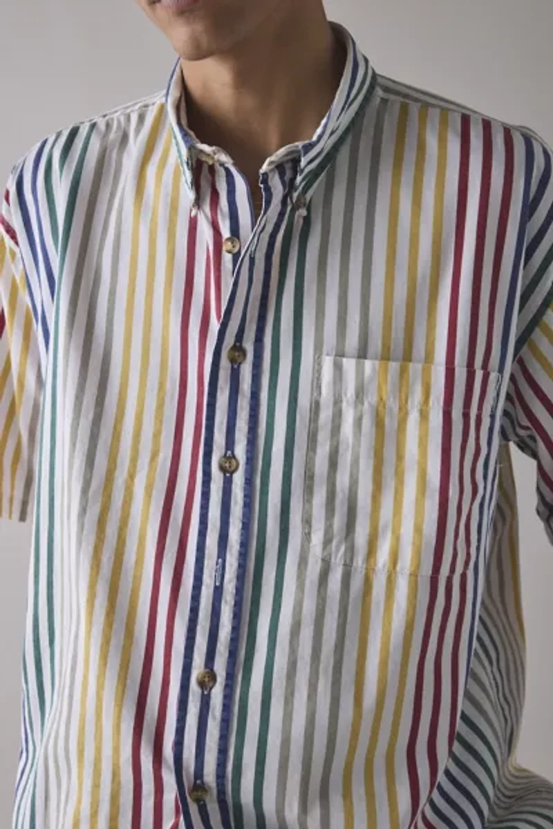 Vintage By UO Assorted Striped Short Sleeve Shirt